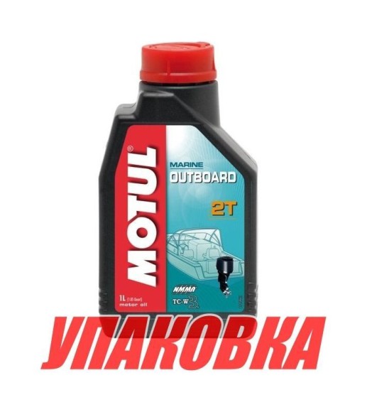 Масло моторное Motul Outboard 2T, минеральное 1 л (упаковка из 12 шт.)