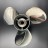 Гребной винт Suzuki DT9.9A-DT15A, DF9.9B, DF8A-20A (3x9-1/4x10) (Сталь)