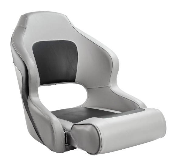 Кресло с болстером Delux Sport Flip Up, обивка угольный/серый винил