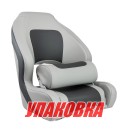 Кресло с болстером Delux Sport Flip Up, обивка угольный/серый винил (упаковка из 2 шт.)