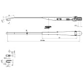 Поводок стеклоочистителя W.E 400-500мм, посадка на вал 13,5мм (тип-H) Поводок стеклоочистителя W.E 400-500мм, посадка на вал 13,5мм (тип-H)