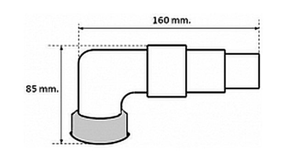 Патрубок заливной горловины бака для подключения топливного шланга д. 38-50-60 мм