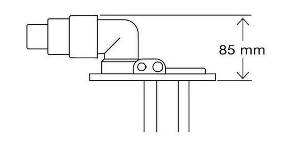Патрубок заливной горловины бака для подключения топливного шланга д. 38-50-60 мм
