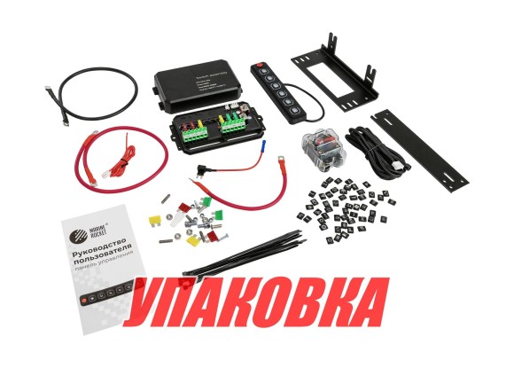 Панель управления (1 ряд, 6 кнопок, силикон, RGB), Marine Rocket (упаковка из 4 шт.)