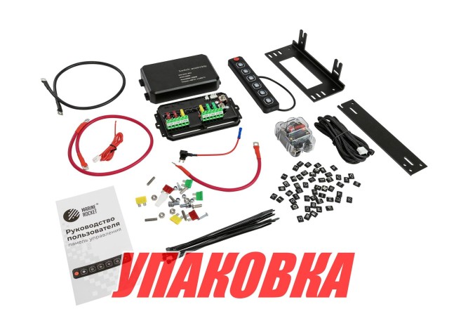 Панель управления (1 ряд, 6 кнопок, силикон, RGB), Marine Rocket (упаковка из 4 шт.)