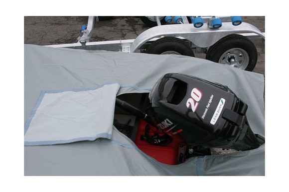 Чехол для лодки длиной 3.5-3.6 м, серый