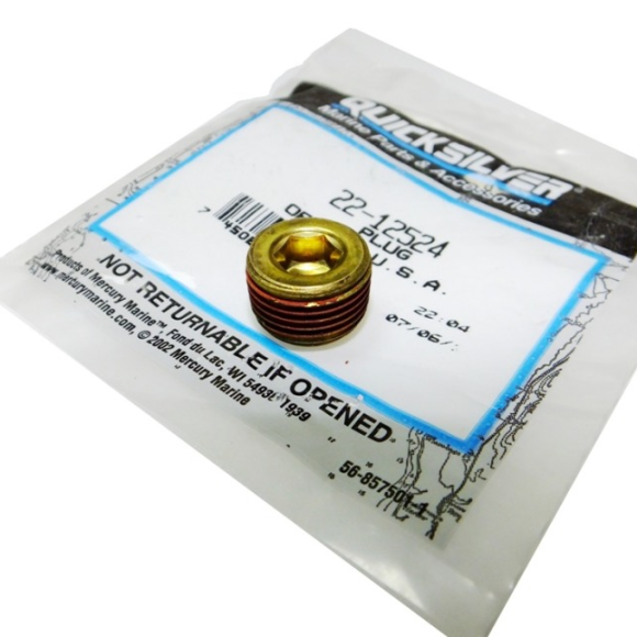 Заглушка коллектора (пробка бронзовая диам. 9,5 мм) MerCruiser GM V6 and V8 (22-12524) (Quicksilver)