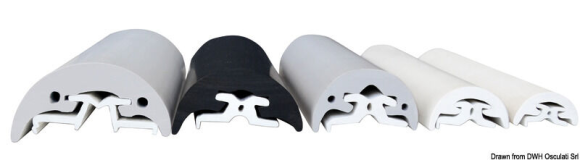 Наружный профиль привального бруса ПВХ