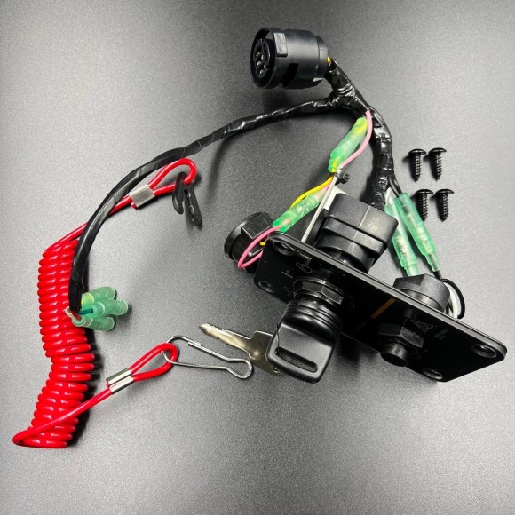 Панель зажигания Yamaha (замок зажигания и кнопка стоп с чекой) (PWB) Панель зажигания Yamaha (замок зажигания и кнопка стоп с чекой) (PWB)