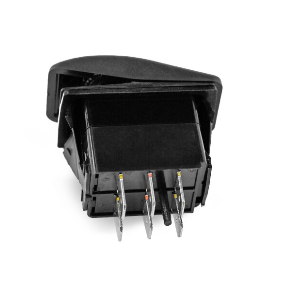 Переключатель двухпозиционный Skipper ON-ON 12В 20А, 6 контактов Переключатель двухпозиционный Skipper ON-ON 12В 20А, 6 контактов