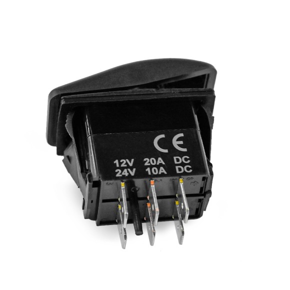 Переключатель двухпозиционный Skipper ON-ON 12В 20А, 6 контактов