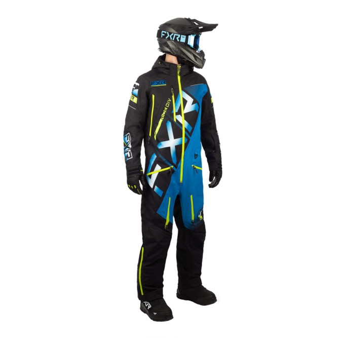 Комбинезон FXR CX без утеплителя Black/Blue/Hi Vis, XS