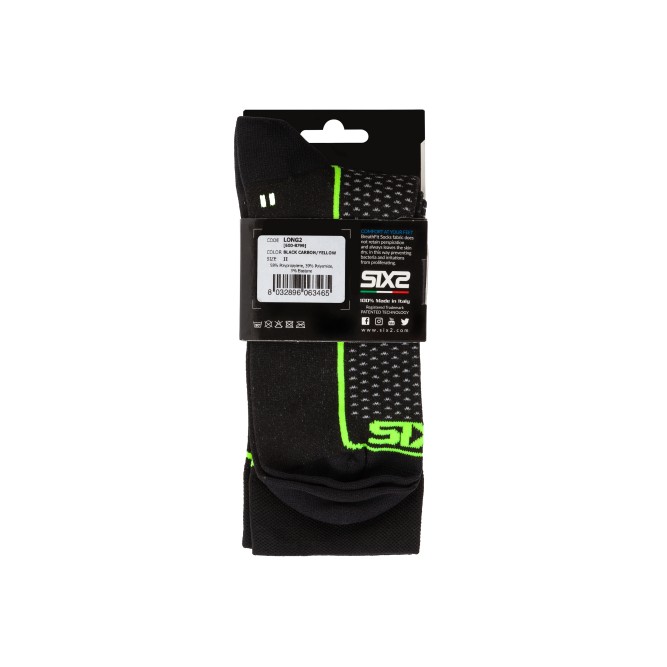 Носки SIXS LONG2 Black Carbon/Yelow, 36/39, Артикул: LON2--I-NEGI