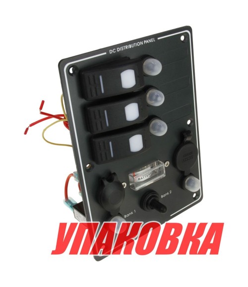 Панель 3 переключателя с автоматами, прикуриватель (упаковка из 5 шт.)