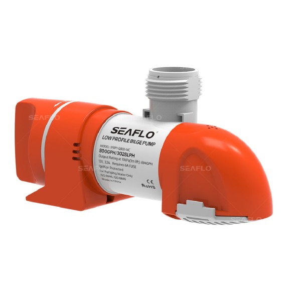 Помпа водооткачивающая SeaFlo трюмная 800 галлон/час, патрубок 19/25/29 мм, 12V