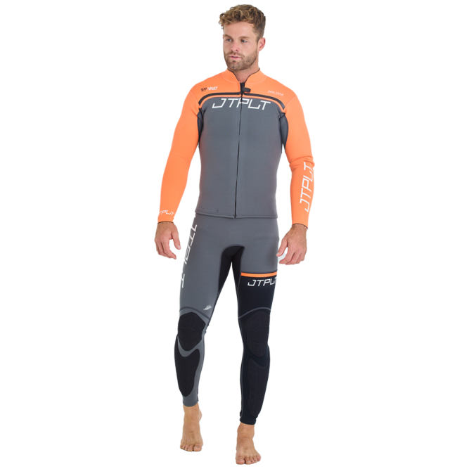Комплект гидрокостюм и гидрокуртка JetPilot RX Race Charcoal/Orange, XS