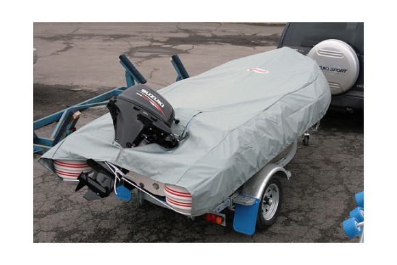 Чехол для лодки длиной 3.8-3.9 м, серый