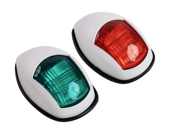 Огни ходовые светодиодные, комплект, белый корпус, 10-30 В