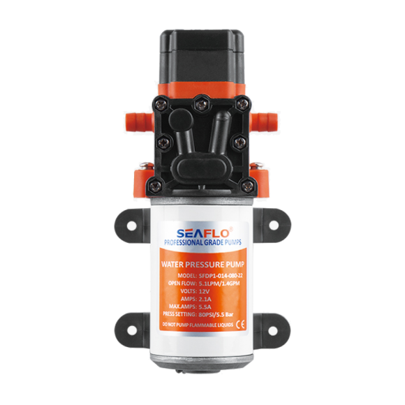 Помпа водоподающая SeaFlo мембранная, 12V 5 л/мин, 6.9 BAR Помпа водоподающая SeaFlo мембранная, 12V 5 л/мин, 6.9 BAR
