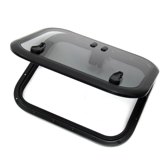 Люк палубный распашной Альбатрос 572x457 (черное исполнение)