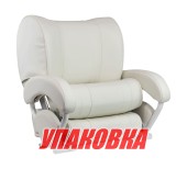 Кресло с перекидной спинкой и болстером, обивка винил, цвет белый (упаковка из 2 шт.)