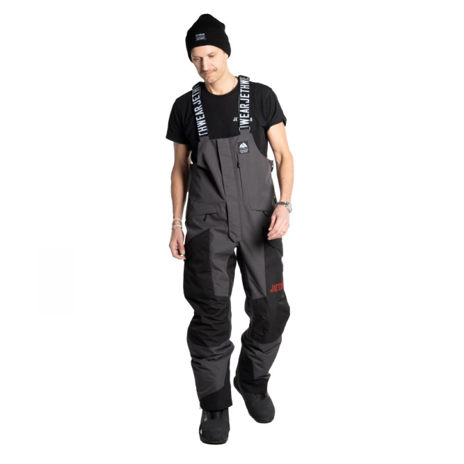Полукомбинезон Jethwear Treeline Bib с утеплителем Black/Grey/Red, 3XL
