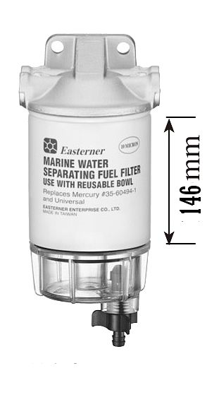 Фильтр топливный 10 мк с креплением и водосборником (большой)