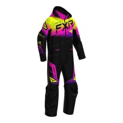 Детский комбинезон FXR Boost с утеплителем Black/Neon Fusion, 4