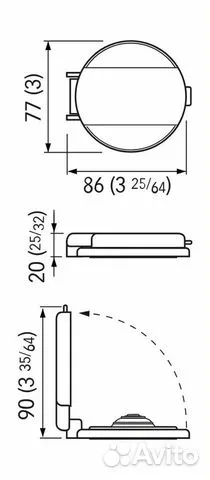 Кнопка управления якорной лебедкой Quick, палубная, Up, белый