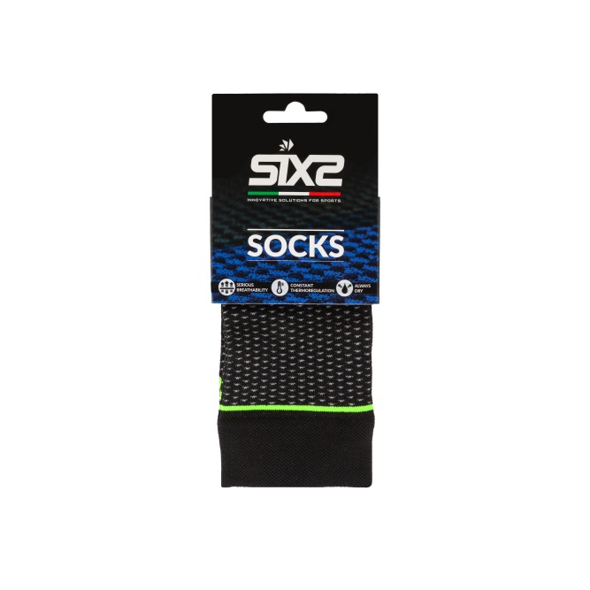 Носки SIXS LONG2 Black Carbon/Yelow, 40/43, Артикул: LON2-II-NEGI