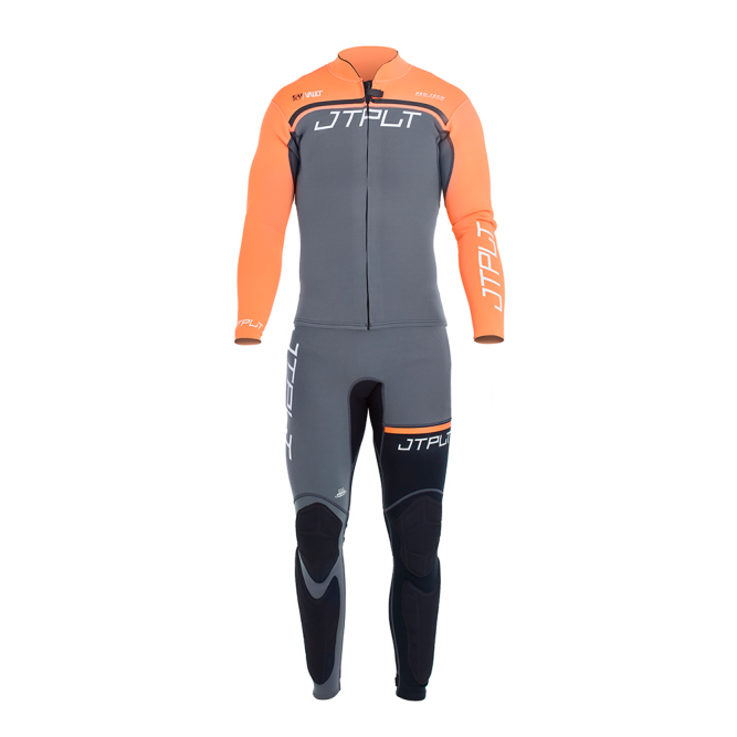 Комплект гидрокостюм и гидрокуртка JetPilot RX Race Charcoal/Orange, M
