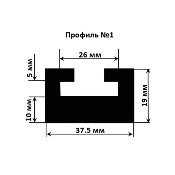 Склиз Sledex 8 (1) профиль для Ski-Doo Длина: 1422 мм, цвет: черный