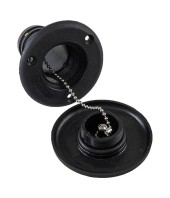 Горловина заливная для воды, пластиковая, черная, под шланг 50 мм