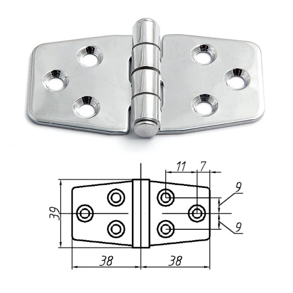 Петля неразъемная 76х39х2 мм Петля неразъемная 76х39х2 мм