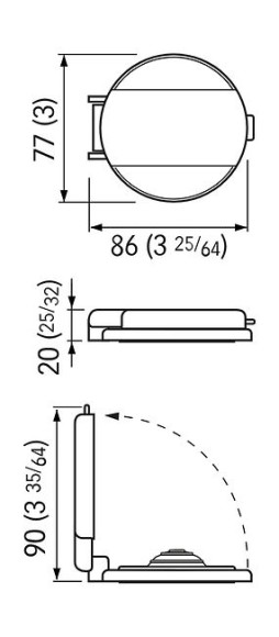 Кнопка управления якорной лебедкой Quick, палубная, Down, черный