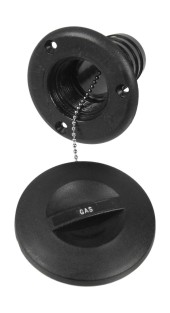 Горловина заливная для бензина, пластиковая, черная, под шланг 50 мм