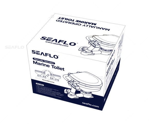 Унитаз судовой керамический с ручной прокачкой (размер компакт) Унитаз судовой керамический с ручной прокачкой (размер компакт)