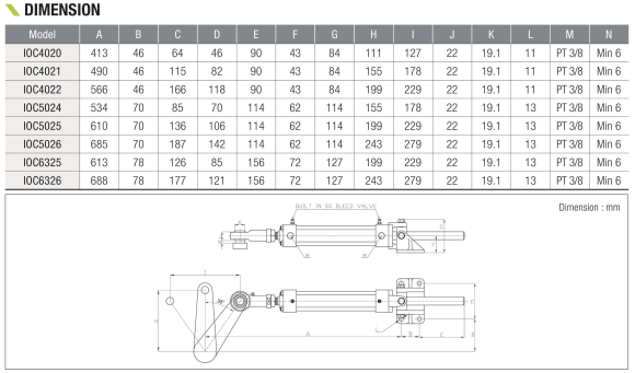 Гидроцилиндр IOC5026, Sea First
