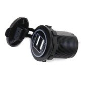 Панель с двойным USB разъемом (5В\4.2А (2.1А+2.1А) и зеленой подсветкой NEKEKE