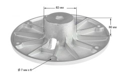 Основание D229 мм врезное для стоек Taper-Lock