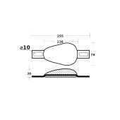 Анод алюминиевый на корпус судна