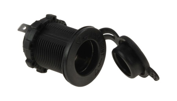 Разъем прикуривателя врезной, чёрный