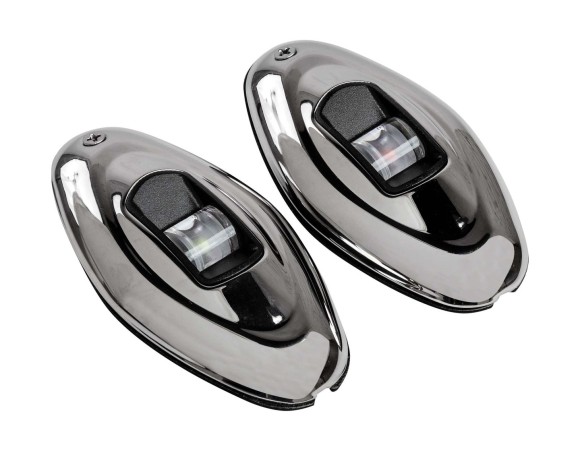 Огни ходовые светодиодные, комплект, нержавеющий корпус, 12 В Огни ходовые светодиодные, комплект, нержавеющий корпус, 12 В