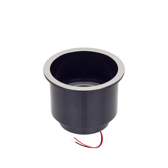 Подстаканник Skipper, черный ABS пластик, подсветка