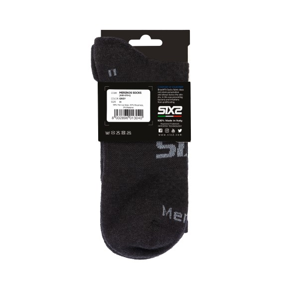 Носки SIXS MERINOS SOCKS Grey, 40/43, Артикул: MESO-II-GREY