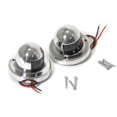 Огни бортовые светодиодные 61х44 мм, нержавеющая сталь