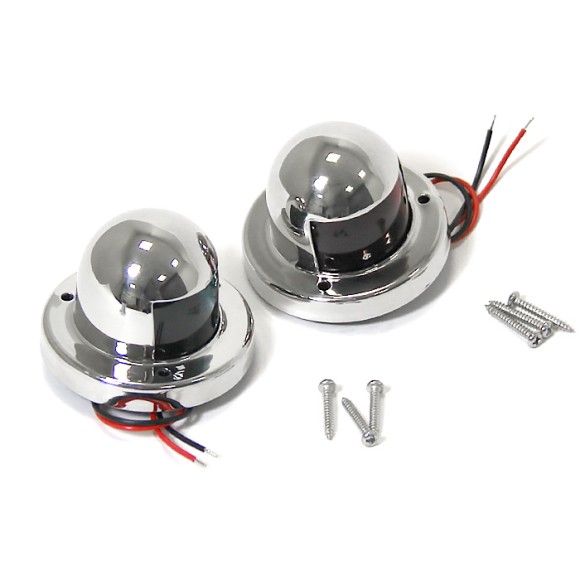 Огни бортовые светодиодные 61х44 мм, нержавеющая сталь