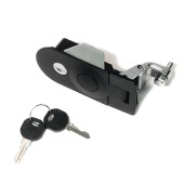 Фиксатор кнопочный врезной SUNFINE 110x50x45мм, цинковый сплав черного цвета