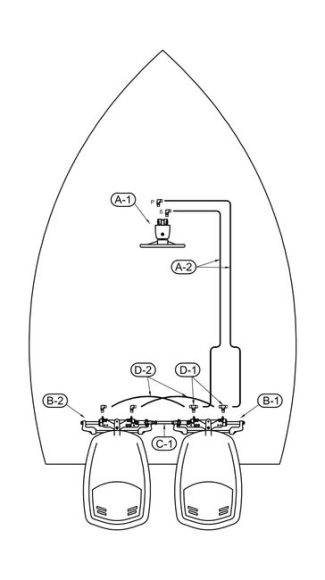 Гидравлическая система рулевого управления для 2-моторов 200-450 л.с Sea First