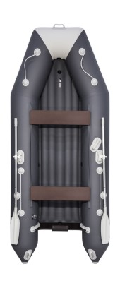 Надувная лодка ПВХ, АКВА 3400 НДНД, графит/светло-серый